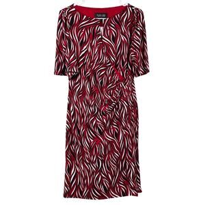 NEW Women’s Dress Black Label by Evan-Picone Size 6 Black Red White Midi NWT